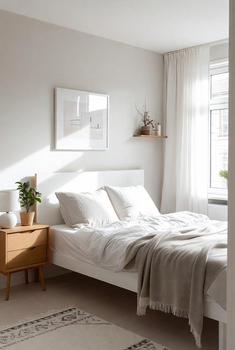 sypialnia w stylu skandynawskim