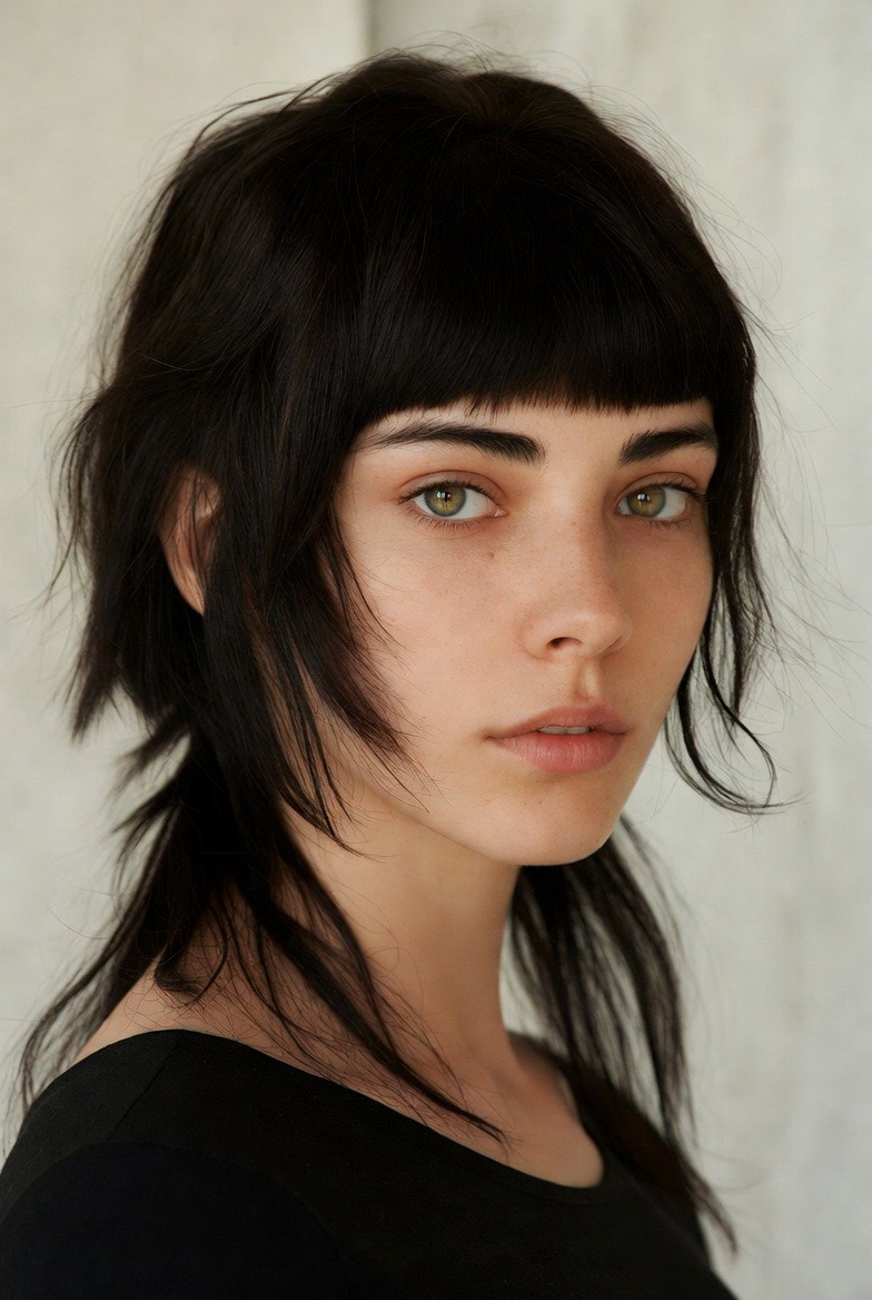 Jakie fryzury dla włosów falowanych, puszących się? Propozycja - Wolf Cut